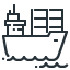 Icon cargo ship cargo ship maritime transport freight